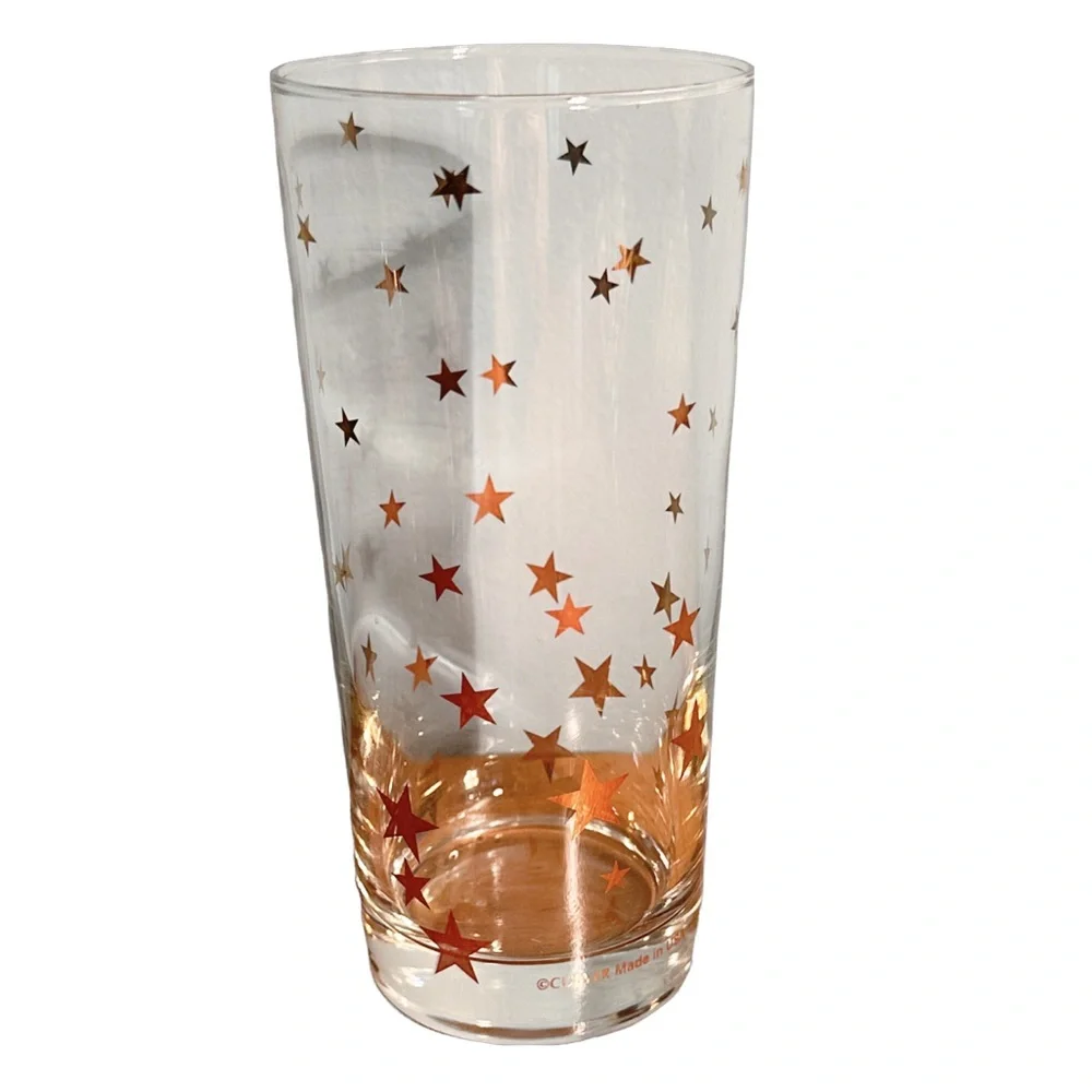 Vintage Culver 22K Stars Tom Collins Highball Glass - Tequila Sunrise Paloma LIT